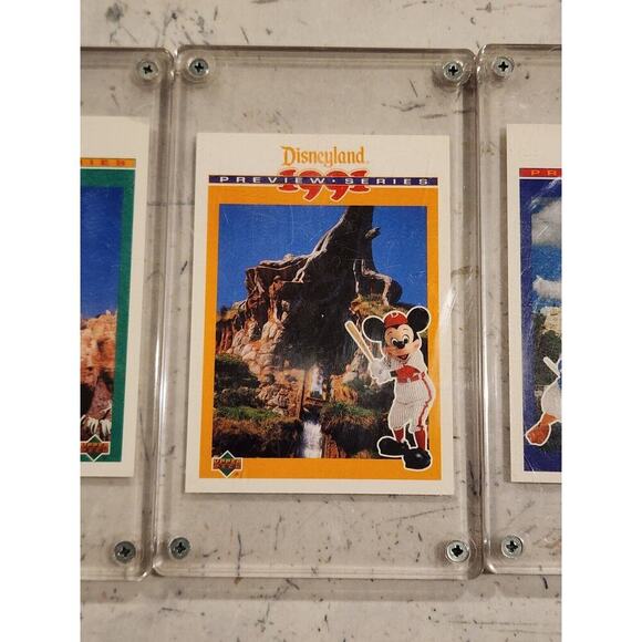 Disneyland 1991 Preview Trading Card Set 5 Cards Upper Deck 1991 Encased - Picture 6 of 7